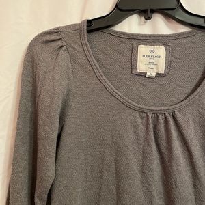 Cute Gray Long Sleeve Shirt